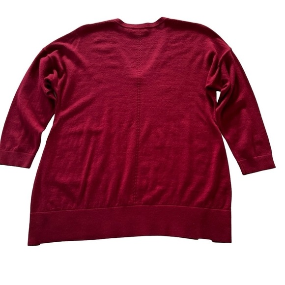 BROOKS BROTHERS RED FLEECE BURGUNDY FINE MERINO WOOL V-NECK SWEATER SIZE XS - Picture 5 of 12